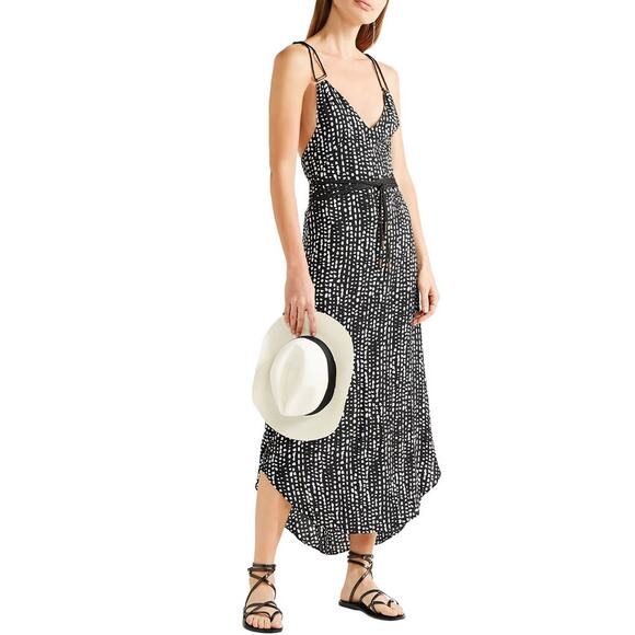 VIX PAULA HERMANNY Dots Thai Printed Voile Dress Medium Vacation Resort Summer - Picture 3 of 8